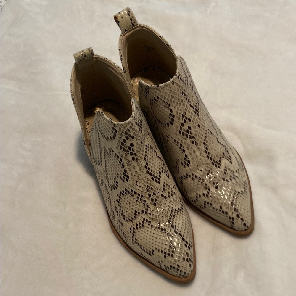 Snakeskin Ankle Boots